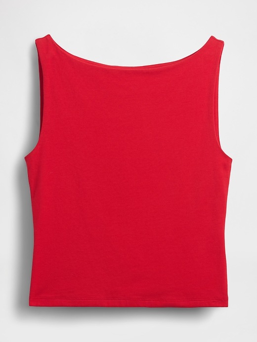 Image number 5 showing, CloseKnit Jersey Boatneck Crop Tank Top