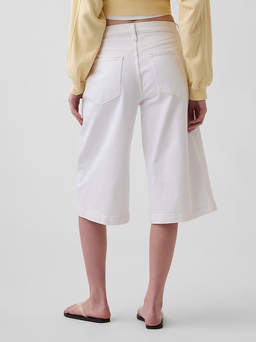 Image number 4 showing, High Rise Culotte Jeans
