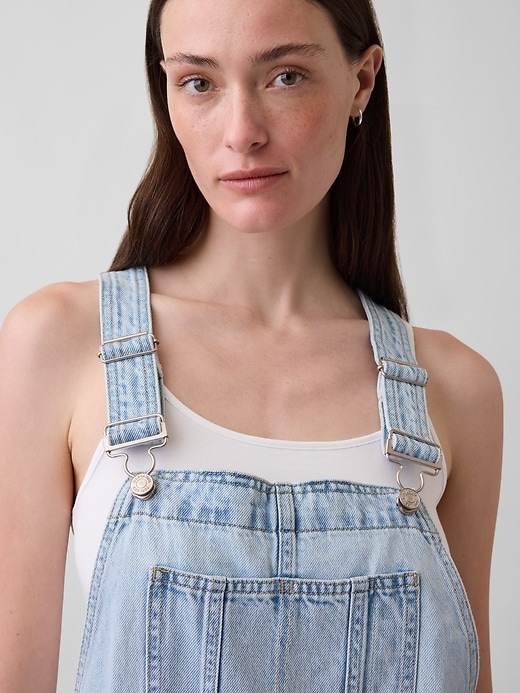 Image number 4 showing, UltraSoft Denim Loose Shortalls