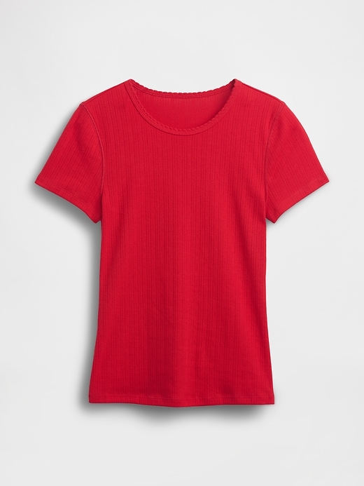 Image number 4 showing, Pointelle Crewneck T-Shirt