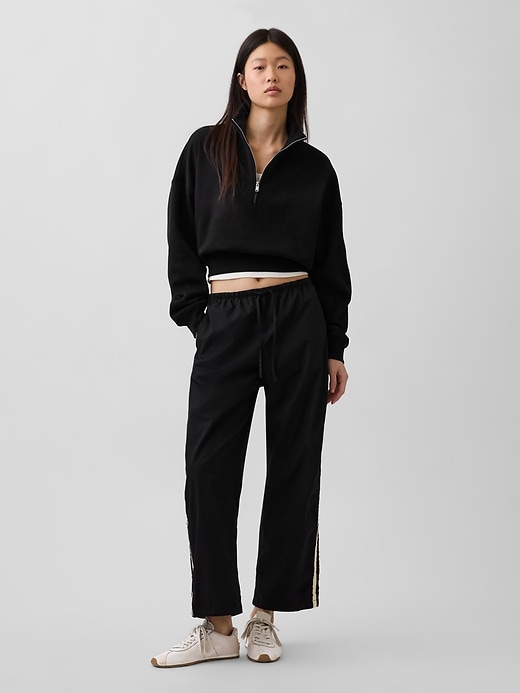 Image number 1 showing, Organic Cotton Poplin Relaxed Easy Stripe Pants