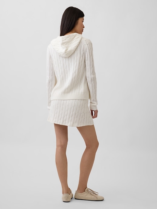 Image number 2 showing, 100% Cotton Cable-Knit Mini Skort
