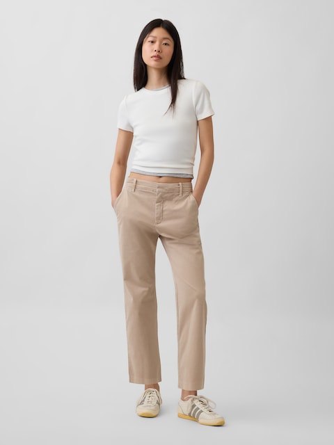 Mid Rise Khakis