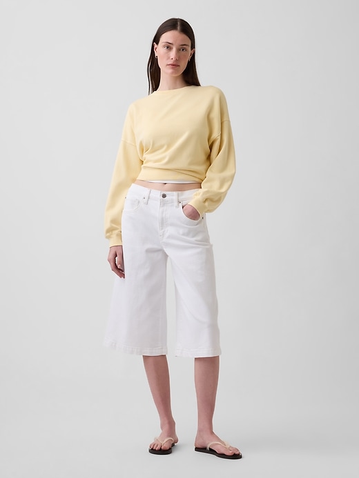 Image number 1 showing, High Rise Culotte Jeans