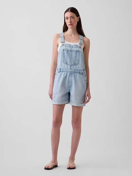 Image number 1 showing, UltraSoft Denim Loose Shortalls