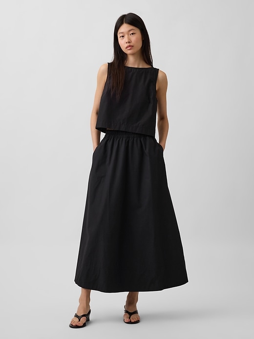 Image number 1 showing, Poplin Maxi Skirt
