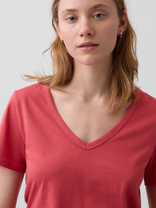 Image number 4 showing, Organic Cotton VintageSoft V-Neck T-Shirt