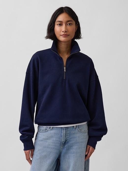 Image number 5 showing, Adult Heavyweight Oversized Quarter-Zip Pullover
