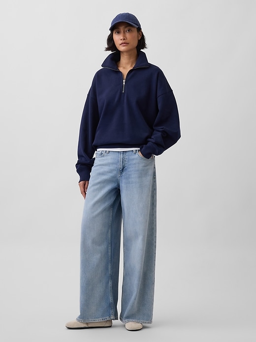 Image number 6 showing, Adult Heavyweight Oversized Quarter-Zip Pullover