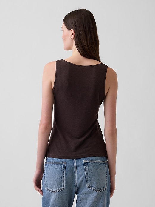 Image number 3 showing, Linen-Blend Tank Top