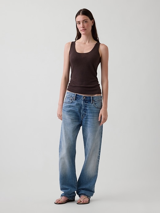 Image number 2 showing, Linen-Blend Tank Top