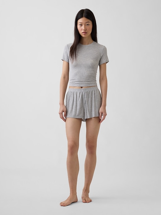 Image number 5 showing, Softest UltraFine Rib Modal PJ T-Shirt