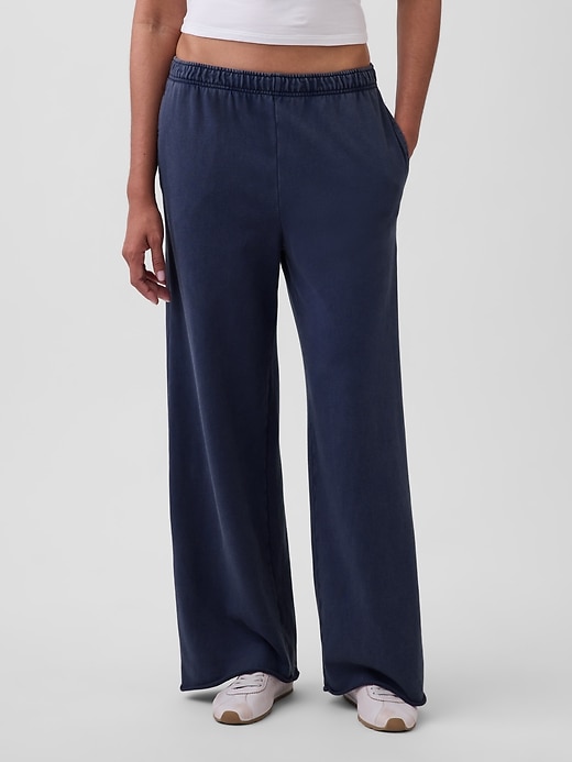 Image number 2 showing, VintageSoft Terry Wide-Leg Sweatpants