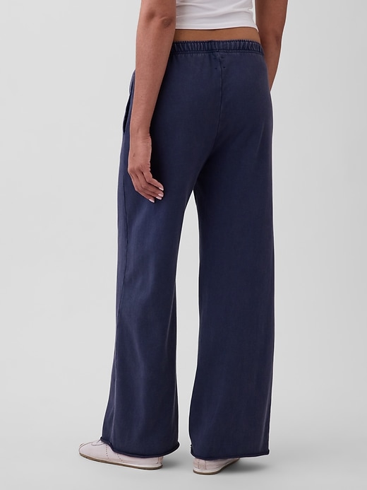 Image number 4 showing, VintageSoft Terry Wide-Leg Sweatpants