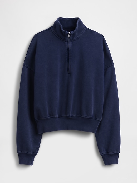 Image number 6 showing, VintageSoft Oversized Half-Zip Wedge Pullover