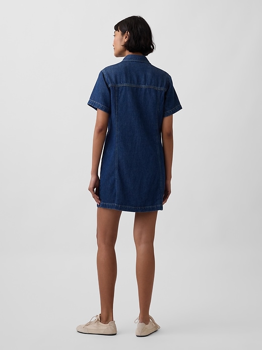 Image number 2 showing, UltraSoft Denim Mini Shirtdress