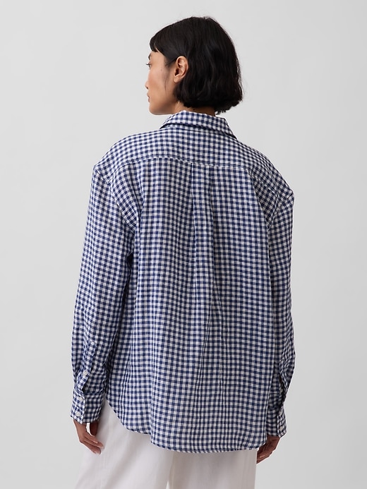 Image number 3 showing, 100% Linen Oversized Shirt