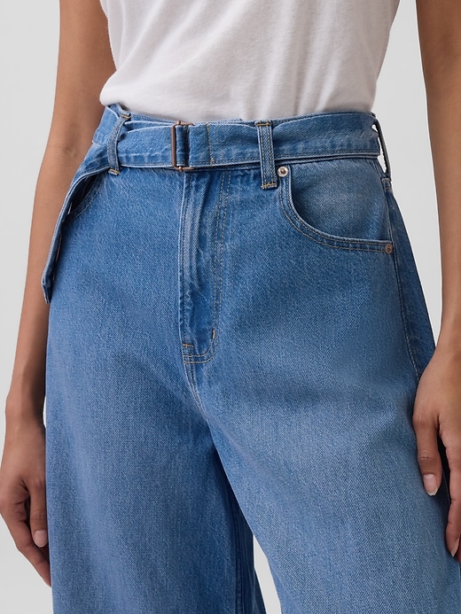Image number 6 showing, High Rise UltraSoft Belted Horseshoe Jeans