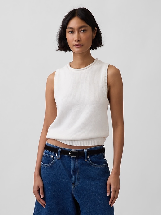 Image number 1 showing, 100% Cotton Sweater Vest