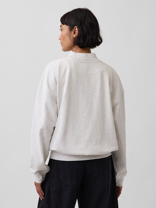 Image number 3 showing, VintageSoft Terry Oversized Mockneck Logo Sweatshirt