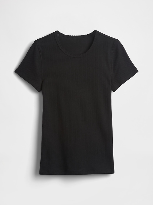 Image number 5 showing, Pointelle Crewneck T-Shirt