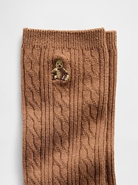 Image number 2 showing, Brannan Bear Cable-Knit Crew Socks