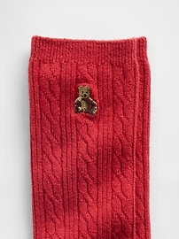 Image number 2 showing, Brannan Bear Cable-Knit Crew Socks
