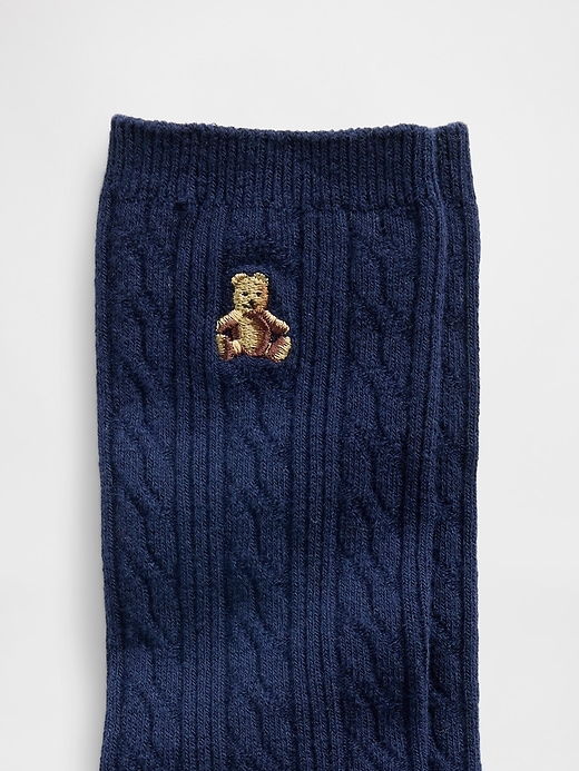 Image number 2 showing, Brannan Bear Cable-Knit Crew Socks