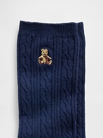 Image number 2 showing, Brannan Bear Cable-Knit Crew Socks