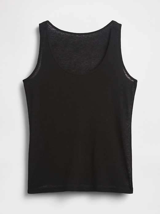 Image number 5 showing, Linen-Blend Tank Top