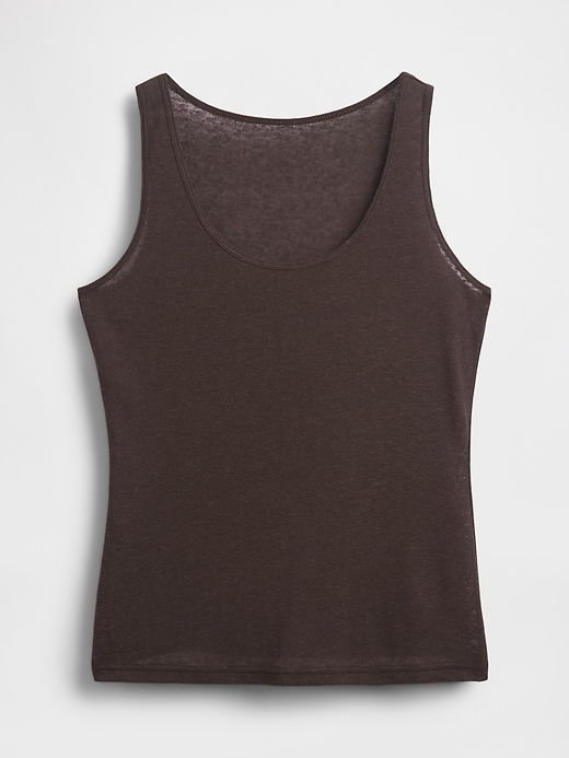 Image number 4 showing, Linen-Blend Tank Top