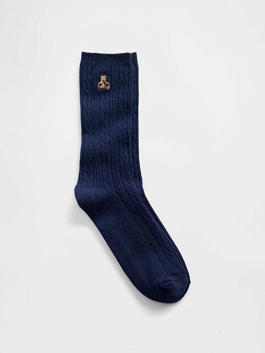 Image number 1 showing, Brannan Bear Cable-Knit Crew Socks
