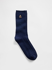 Image number 1 showing, Brannan Bear Cable-Knit Crew Socks