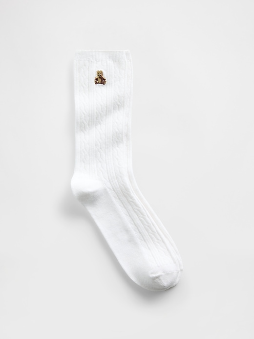 Image number 1 showing, Brannan Bear Cable-Knit Crew Socks