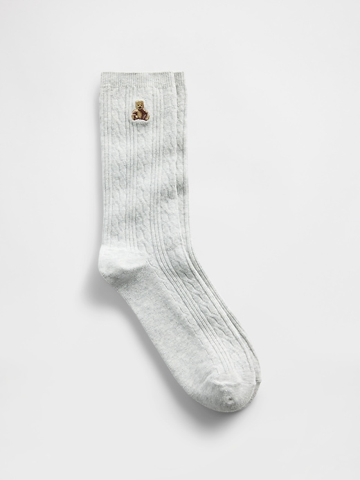 Image number 1 showing, Brannan Bear Cable-Knit Crew Socks