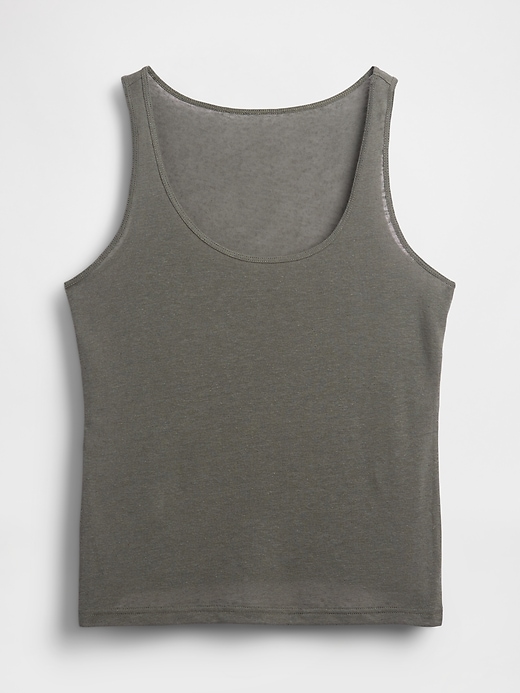 Image number 5 showing, Linen-Blend Tank Top