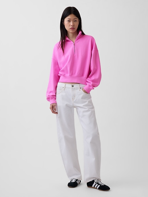 Image number 2 showing, VintageSoft Oversized Half-Zip Wedge Pullover