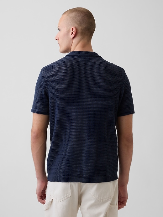 Image number 3 showing, Mesh Polo Sweater