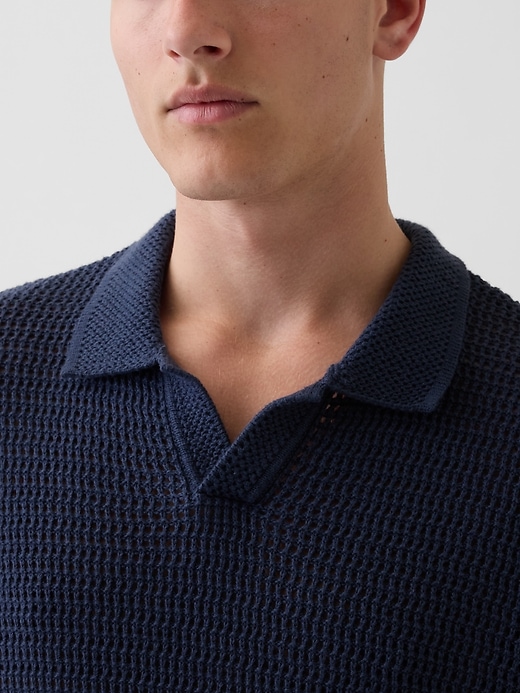 Image number 4 showing, Mesh Polo Sweater