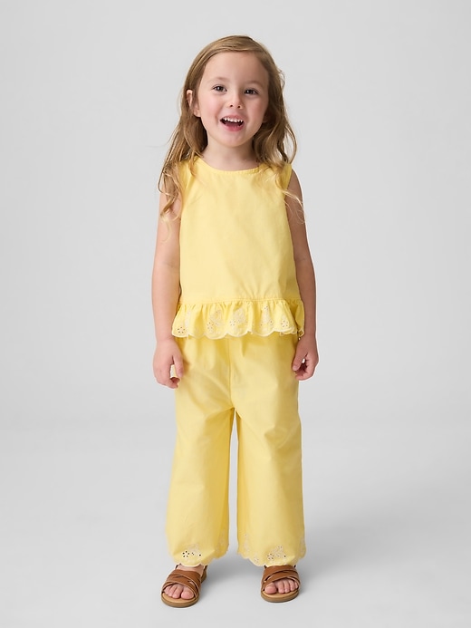 Image number 1 showing, Baby & Toddler Eyelet Ruffle Outfit Set