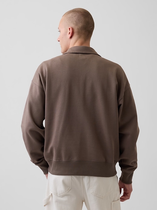 Image number 3 showing, Adult Heavyweight Oversized Quarter-Zip Pullover