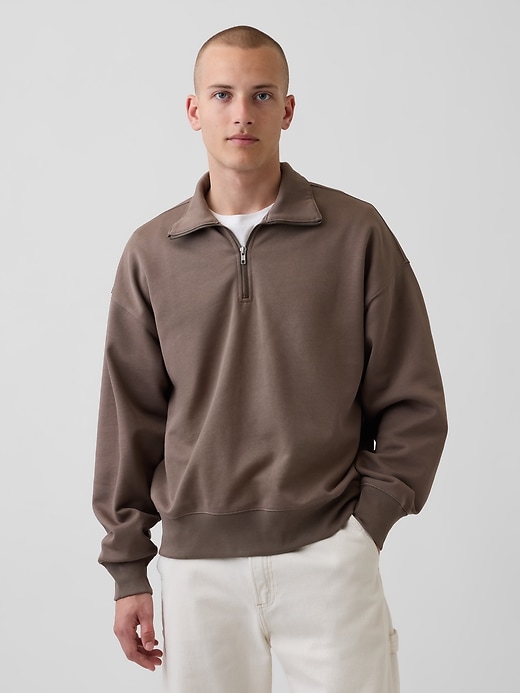 Image number 1 showing, Adult Heavyweight Oversized Quarter-Zip Pullover