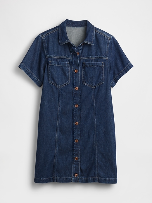 Image number 5 showing, UltraSoft Denim Mini Shirtdress
