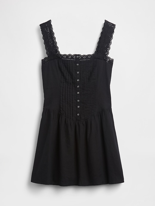 Image number 5 showing, Pintuck Drop-Waist Mini Dress