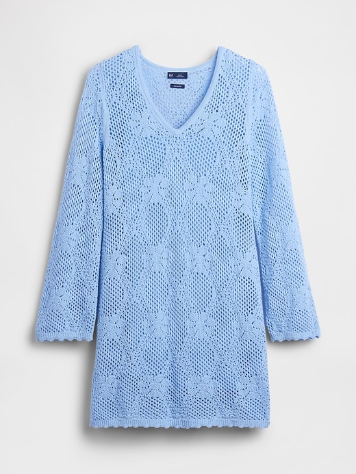 Image number 5 showing, Pointelle Mini Sweater Dress