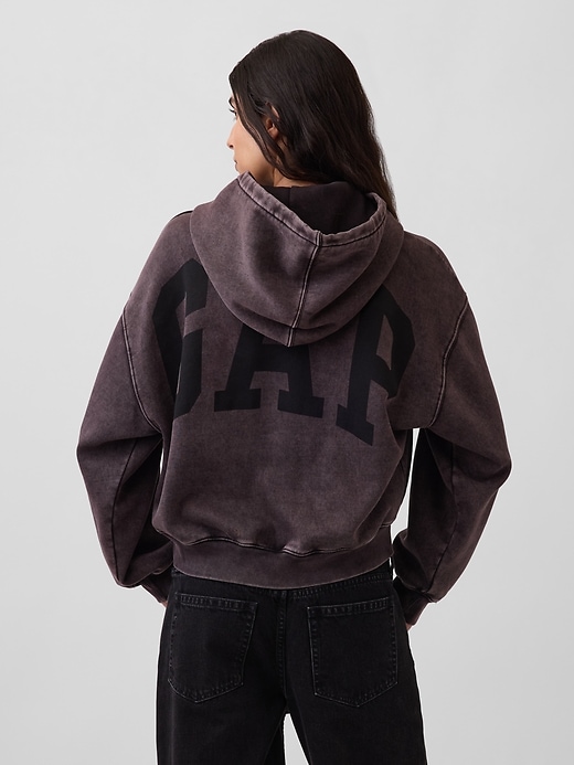 Image number 2 showing, VintageSoft Crop Logo Hoodie