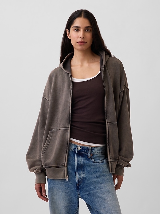 Image number 5 showing, Adult Heavyweight Oversized Zip Hoodie