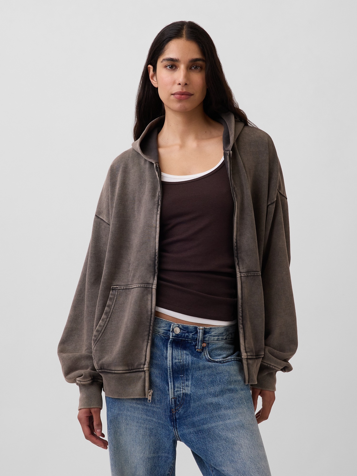Мужские худи Gap Adult Heavyweight Oversized Zip — фото 5