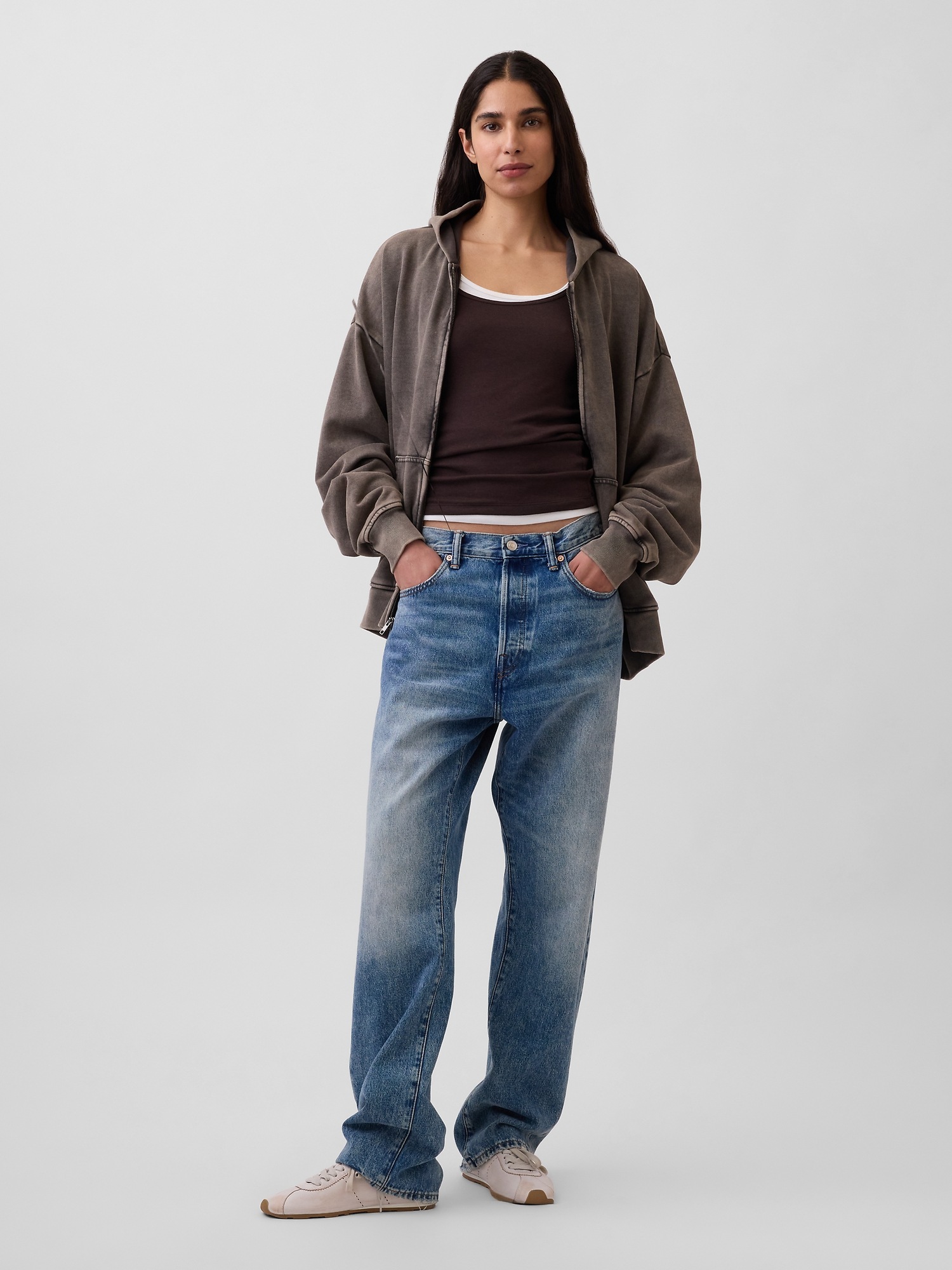 Мужские худи Gap Adult Heavyweight Oversized Zip — фото 6