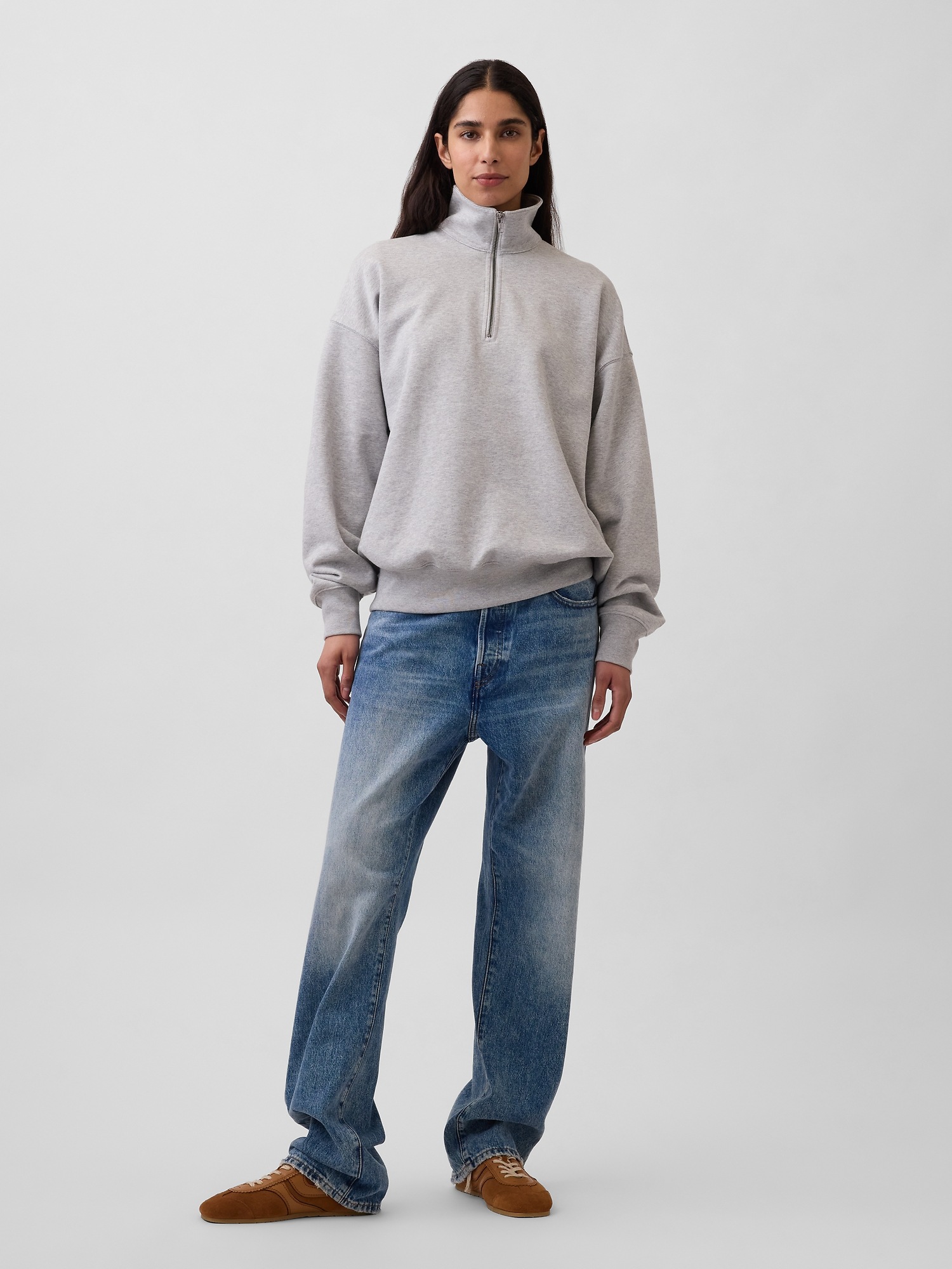 Мужские свитеры Gap Adult Heavyweight Oversized Quarter-Zip Pullover — фото 6